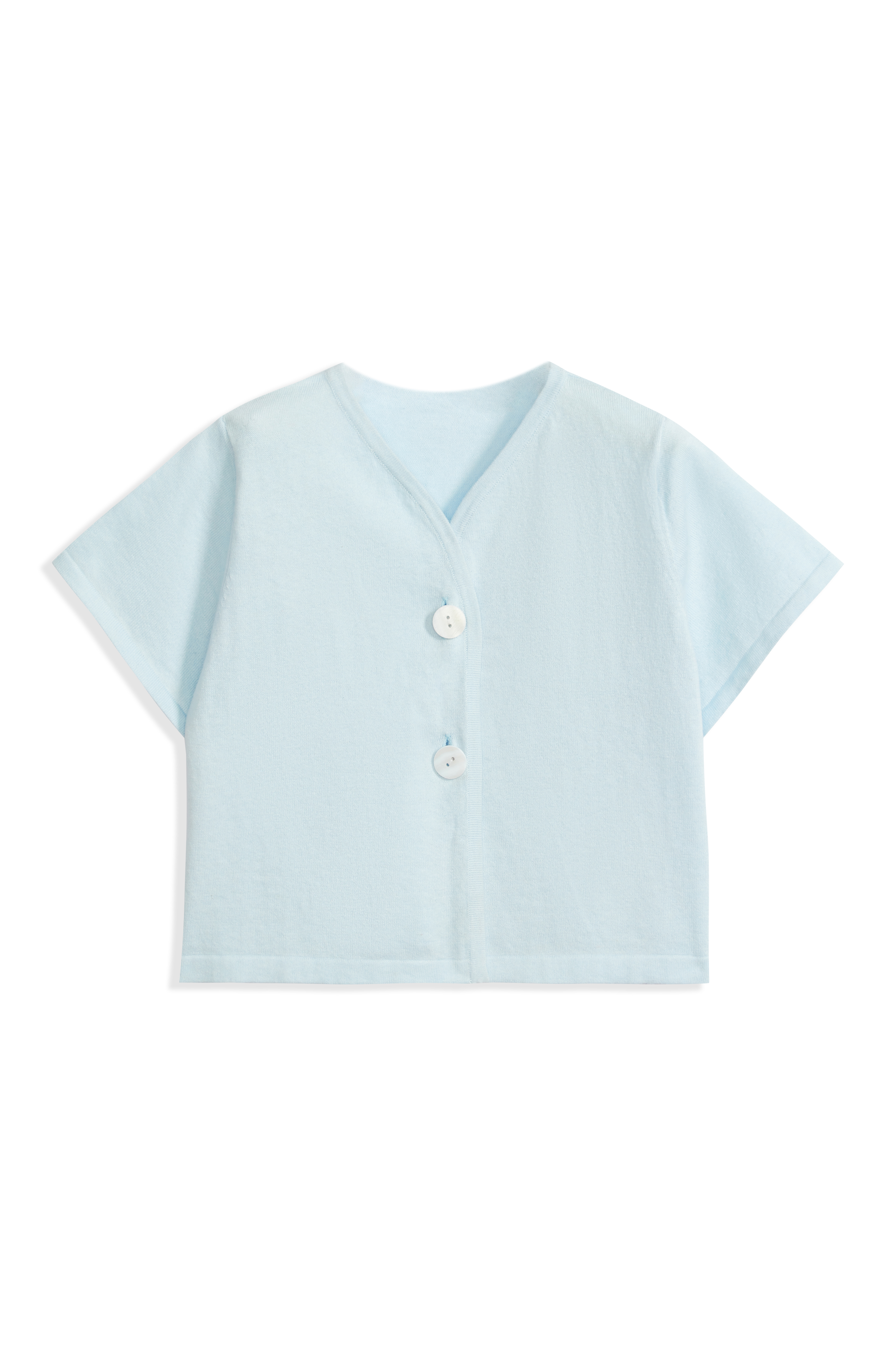 KID'S CARDIGAN SHORTSLEEVE WITH TWO BUTTONS