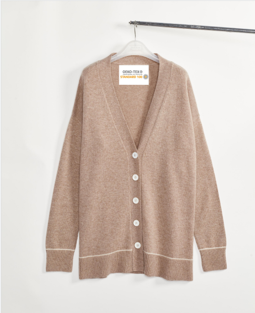 Women's cashmere cardigan with buttons