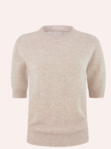 cashmere T shirt with short sleeves