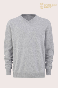 Premium Men's 12GG Pure Cashmere V-Neck အင်္ကျီ
