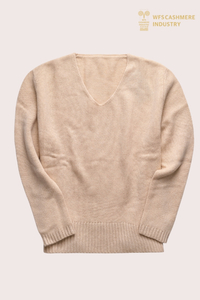 Sweater Kasmir V-Neck Chunky Premium Wanita | OEM Heavy Knit