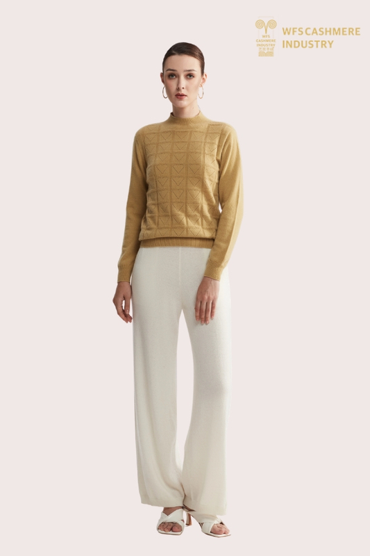 እንከን የለሽ 3D Knit Cashmere Mesh Sweater | የላቀ OEM