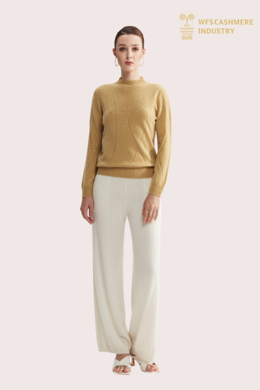ချောမွေ့သော 3D Knit Cashmere ဆွယ်တာအင်္ကျီ | ဂရပ်ဖစ်ပုံစံ OEM