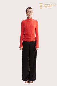 Turtleneck Wol Merino Ultra Halus 18GG | OEM Bergaris Terburuk